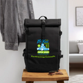 Roll Top Backpack - Schwarz
