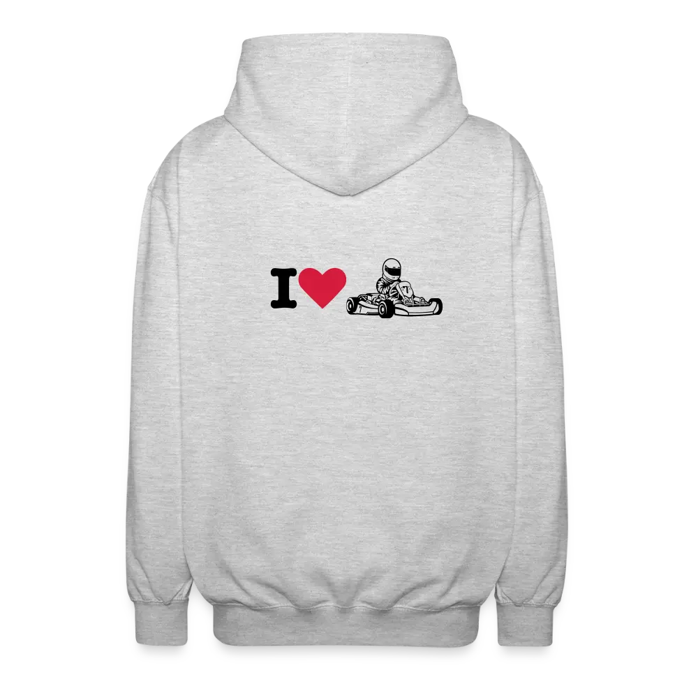 Unisex Kapuzenjacke I Love Kartfahren Hoodie Motorsport Kart Racing  mit Print