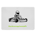 KartracingJamie24 Gaming-Mauspad mit Racing Design und rutschfester Gummi-Unterseite in Grau