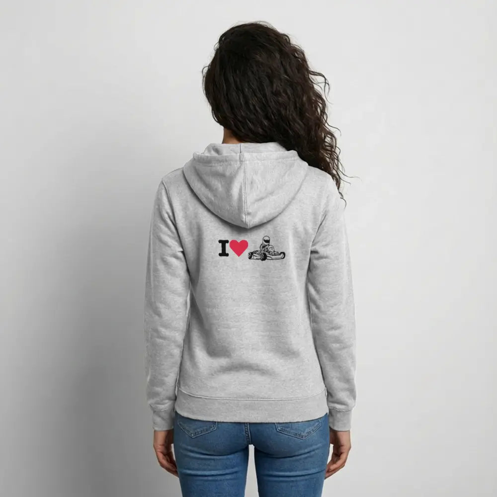 Unisex Kapuzenjacke I Love Kartfahren Hoodie Motorsport Kart Racing  mit Print