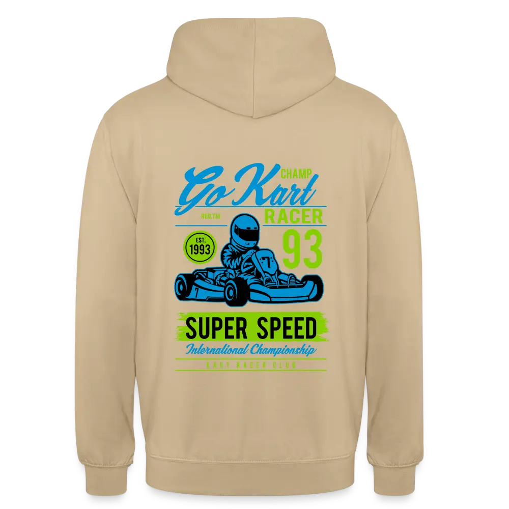 Unisex Hoodie Motorsport streetwear with racing design, soft cotton blend, unisex fit, and kangaroo pocket.