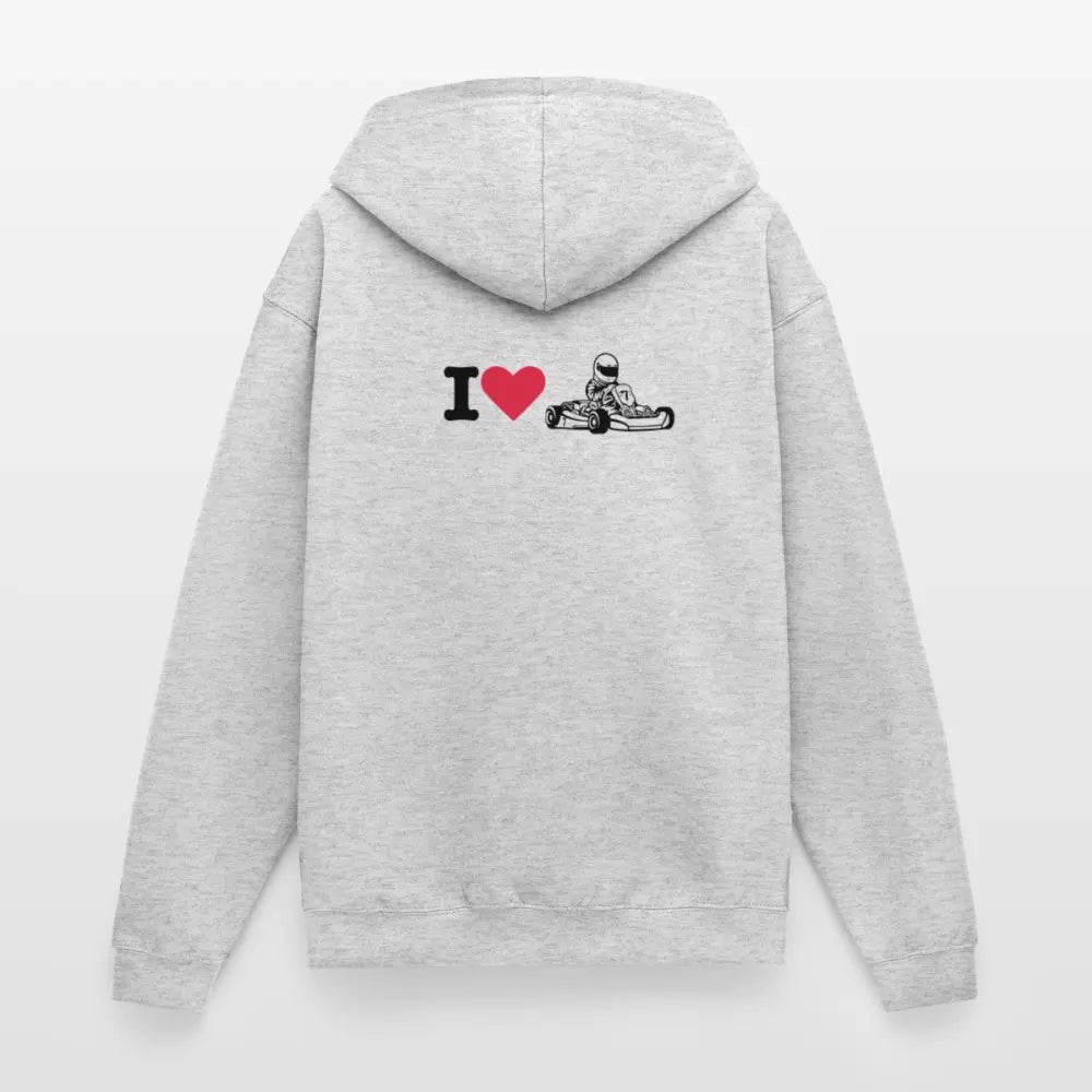 Unisex Kapuzenjacke I Love Kartfahren Hoodie Motorsport Kart Racing  mit Print