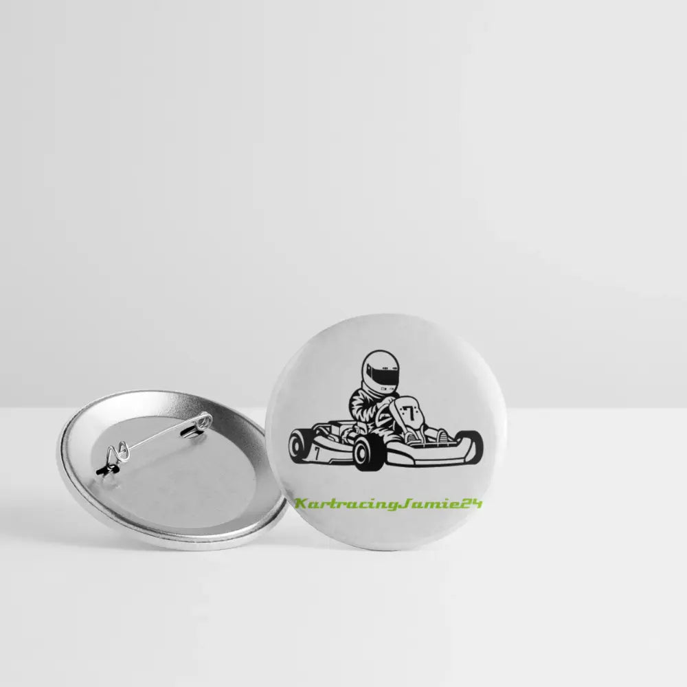 Buttons groß 56 mm – Motorsport Badge Set Vorderansicht